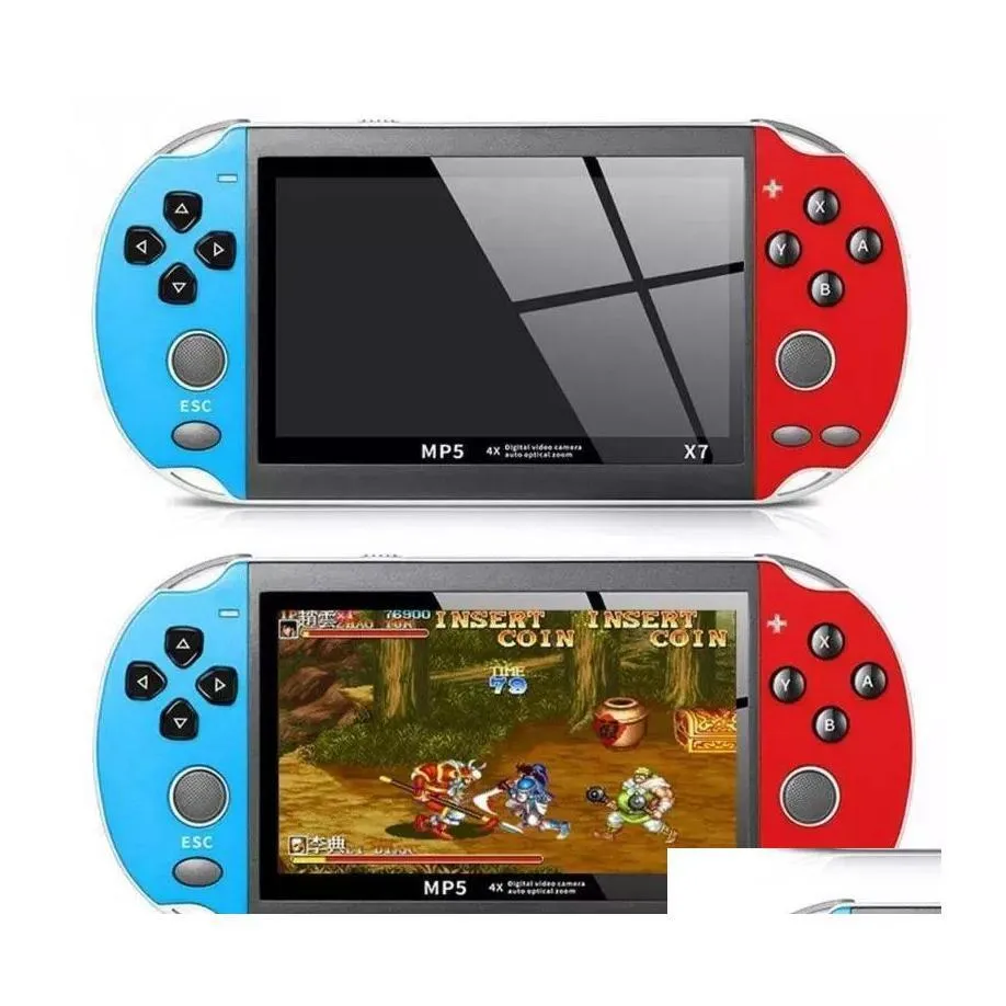 مشغلات اللعبة المحمولة الذين يبيعون X7 Plus 2023 جميع الملحقات Console Kids TV Video Mini Handheld Player Drop Games DHFXJ DH0WN