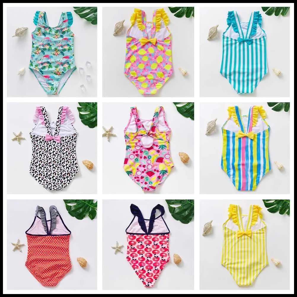 Swimwear 1-12 year old baby One piece High quality girl Children's swimsuit P230602