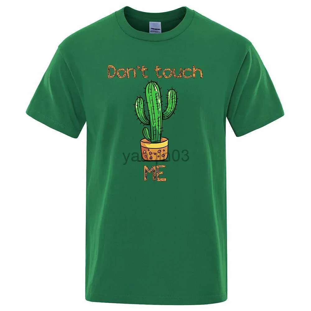 Men's T-Shirts Green Vibrant Cactus Printed Man T Shirts Loose Brand Cool Clothing S-XXXL Fashion T-shirts Male Casual Summer New Tee Shirt J230602