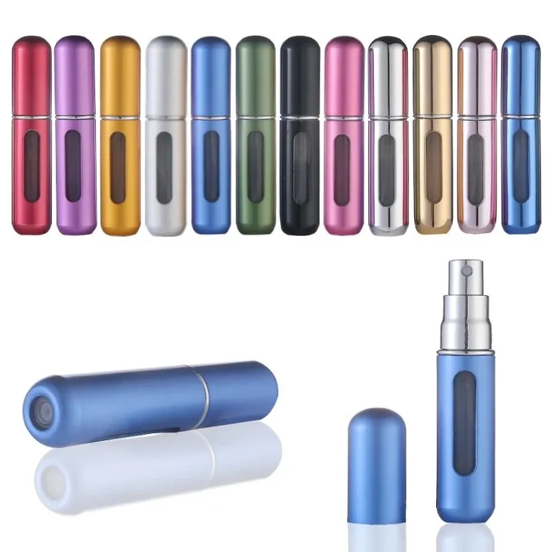 5 ml Bärbar Mini-påfyllningsbar parfymflaska med spraydoftpump Tomma kosmetiska behållare Atomizer-flaska för reseverktyg