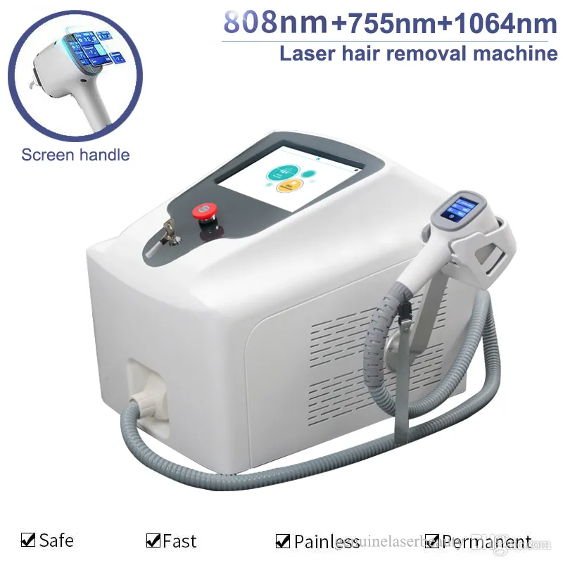 Portable diode laser bikini hair removal machine 755 808 1064 lazer skin rejuvenation depilation machines