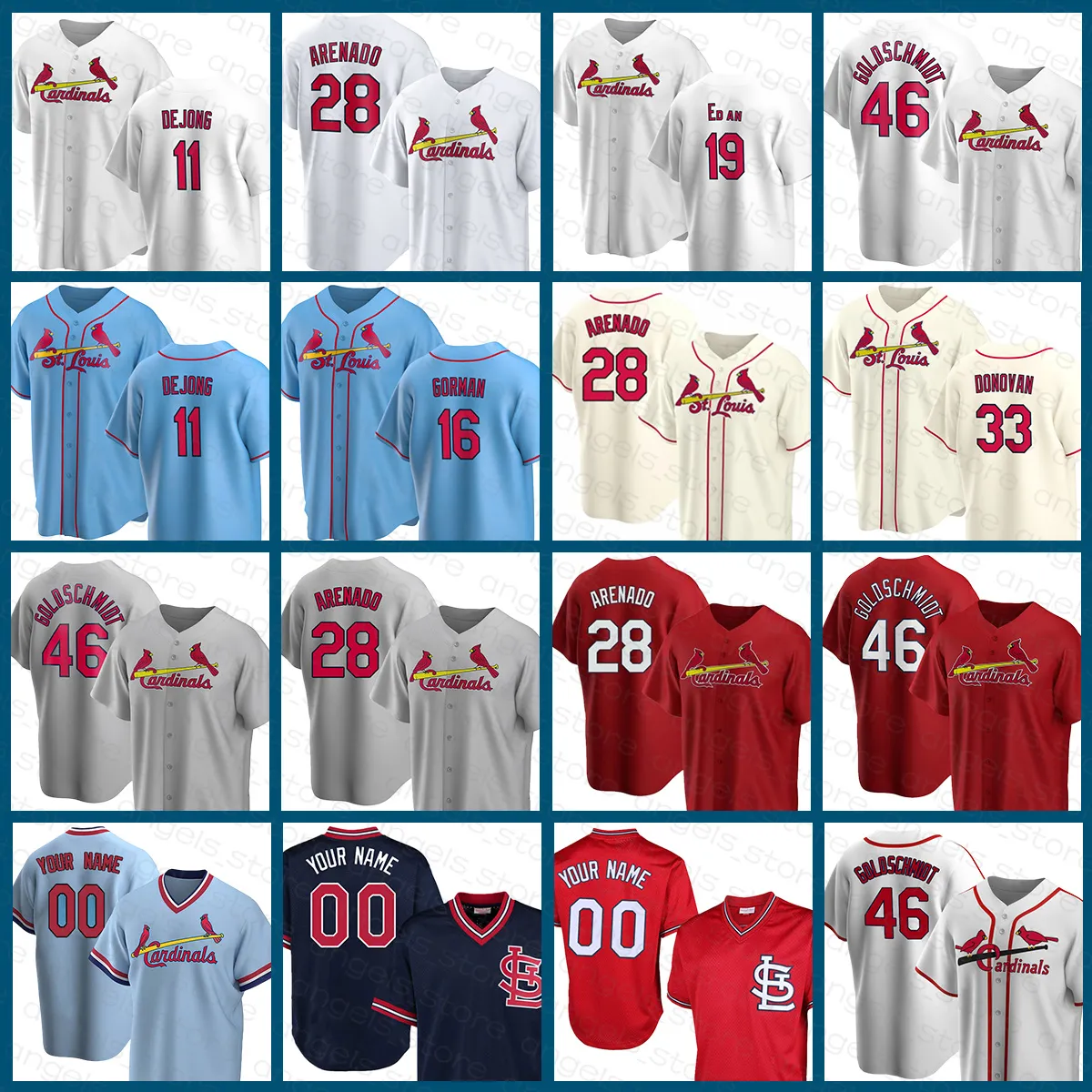 Nouveau maillot de baseball 2022 Nolan Arenado Cardinal Paul Goldschmidt Dylan Carlson Walker SULLIVAN Willson Contreras Ryan Helsley Giovanny Gallegos Yadier Molina