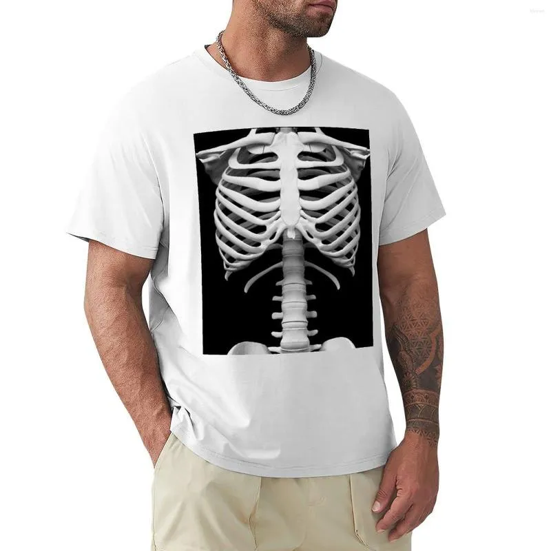 Polos męski anatomia biała kości szkieletowa koszulka T-shirt ponadgabaryt zabawny designer