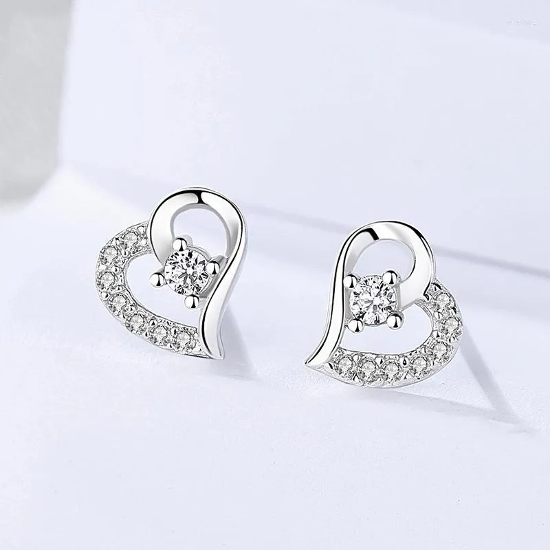 Stud Earrings Trendy Top Quality Heart For Women Wedding Jewelry Cubic Zirconia Earring Pendientes Oorbellen