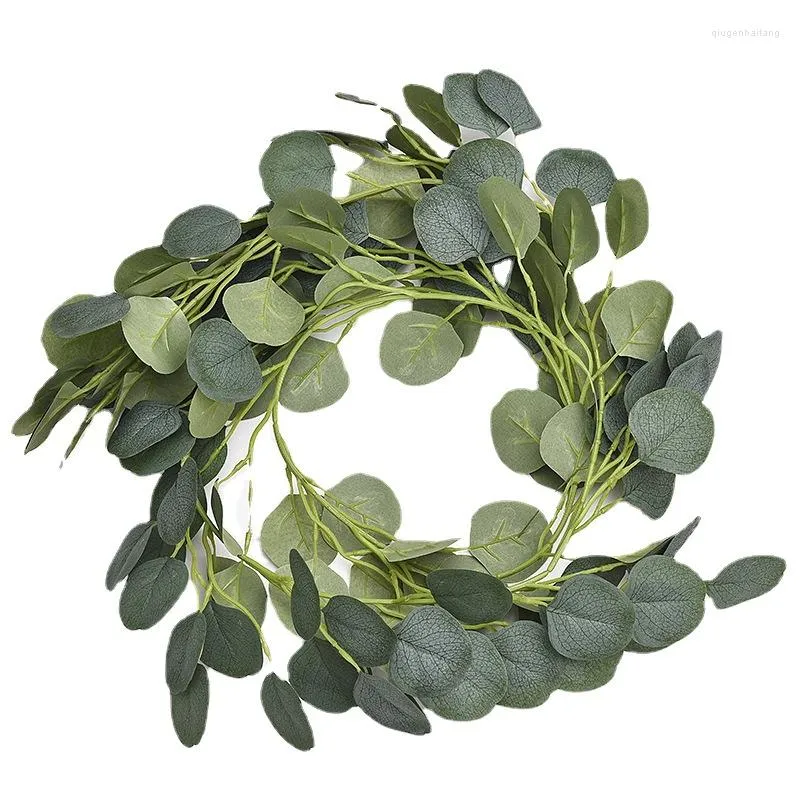 Decorative Flowers 2m Hang Eucalyptus Leaves Rattan Plants Vines Artificial Flower Green Garland Wedding Wall Decor Home Wreath Lvy Vertical