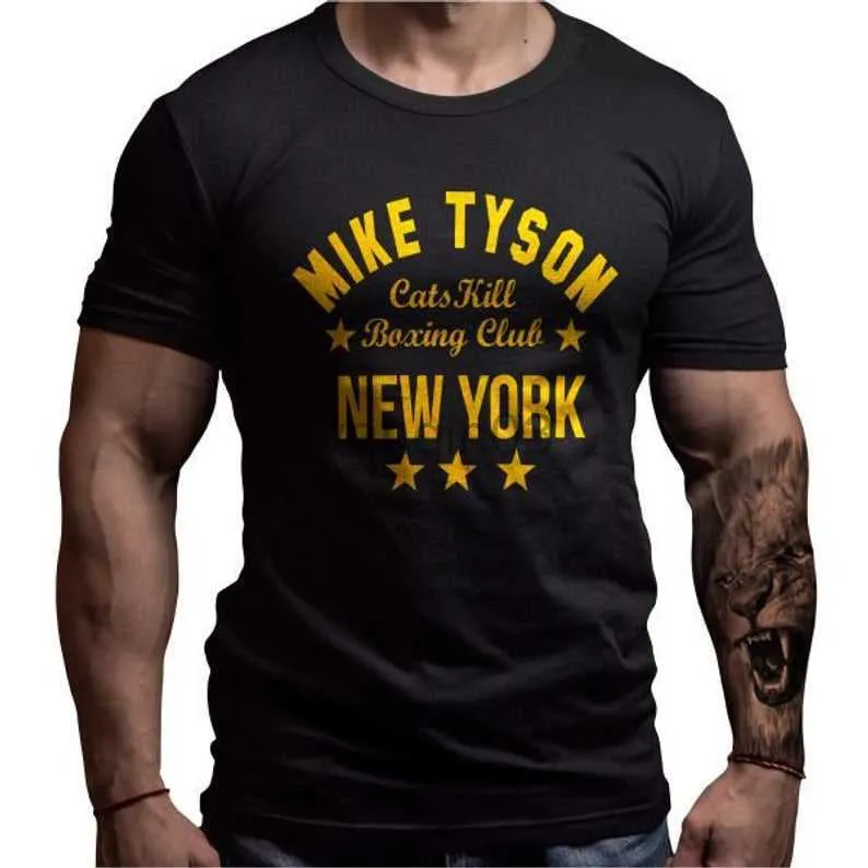 Męskie koszulki Mike Tyson Boxing Custom Design T-shirt. Summer bawełniany O-Neck krótkie rękawe T Shirt Nowy rozmiar S-3XL J230602