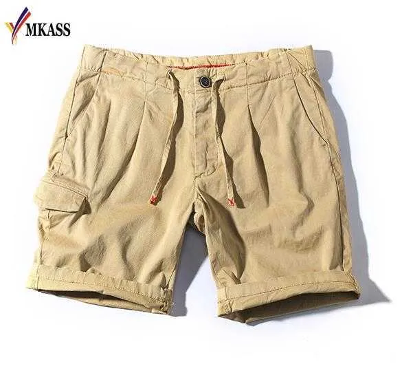 2018 Casual Summer Shorts Men Cotton Knee Length Cotton Shorts Vintage Fashion Men Shorts bermuda masculina