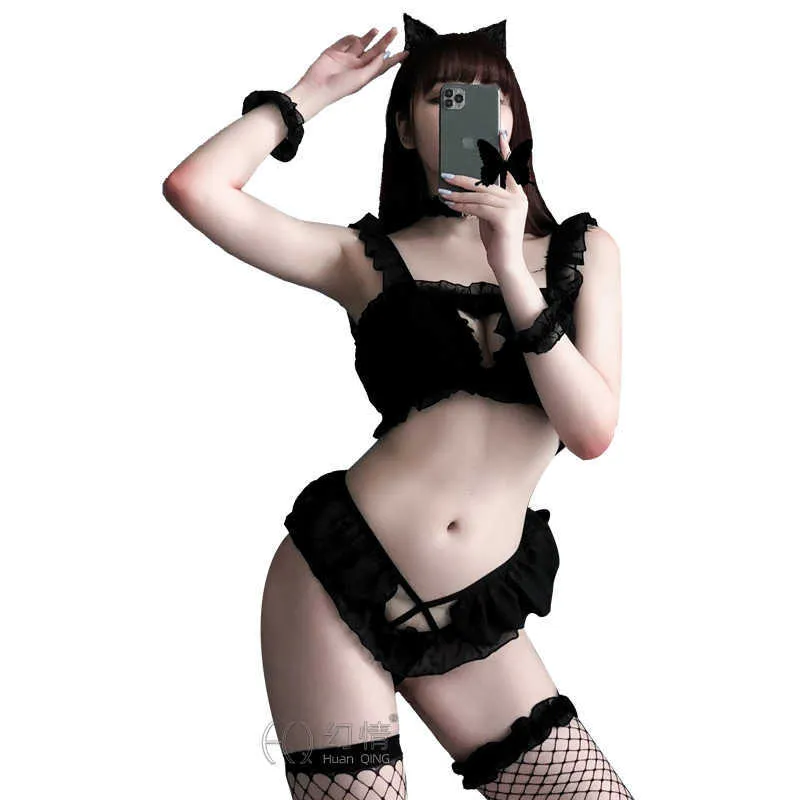 Pigiama sexy Nightclub Party Little Cute Cat Girl Sexy Cameriera Uniforme Tentazione Hot Trasparente Kawaii Lingerie AV Attrice Cosplay Sex Toys J230601