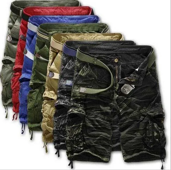 Men Shorts Cotton New 2018 Men Fashion Camo Cargo Shorts Men Plus Size Casual Camouflage Multi-pocket Military Short