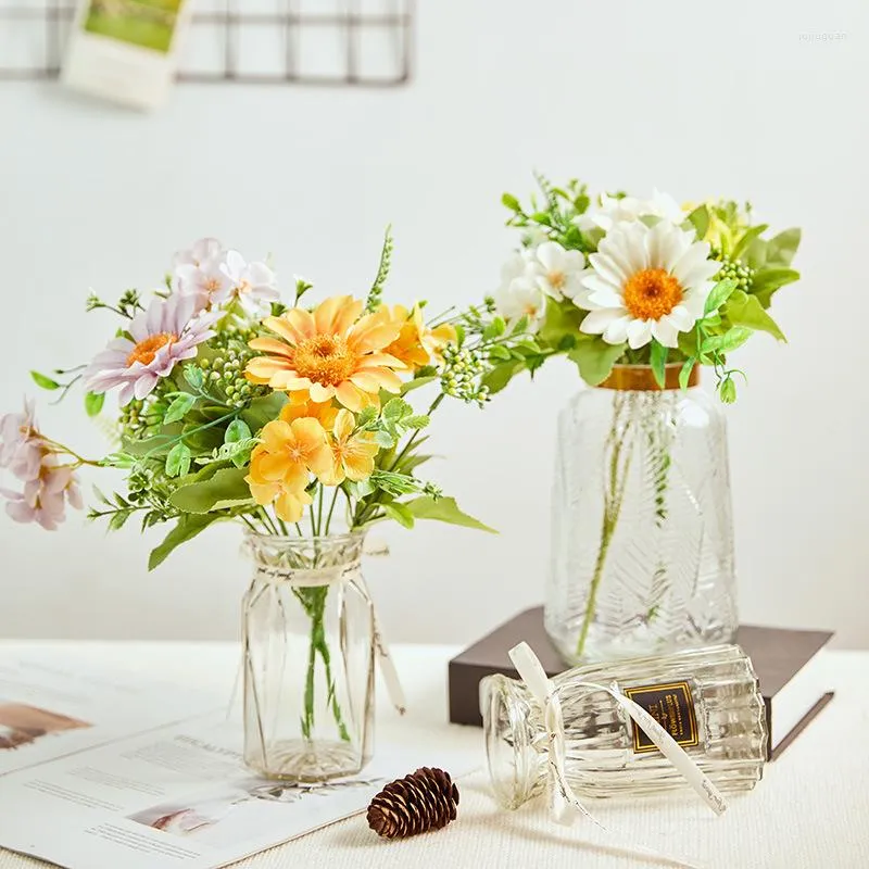 Decoratieve Bloemen Zonnebloem Hortensia Combinatie Bloem Boeket Voor Diy Huis Tuin Tafel Decoratie Po Props