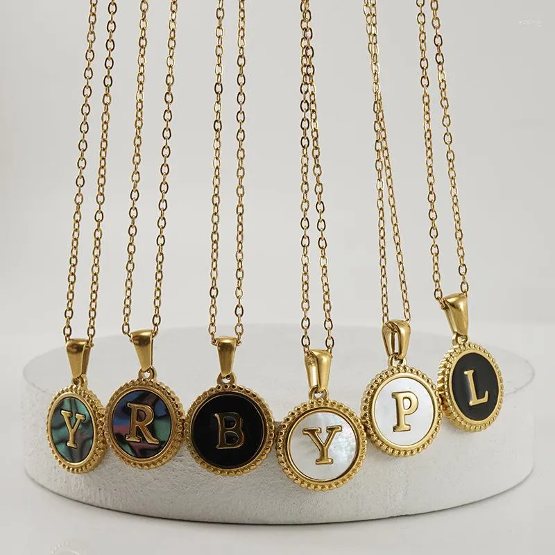 Цепочки из нержавеющей стали Alphabet Женское ожерелье Женское золото.