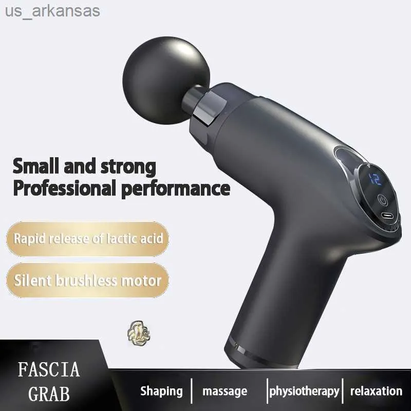 Pistolet Massage Gun Percussie LCD Elektrisch Pistola Massage Fascia Gun Nek Terug Voet Been Schouder Body Deep Muscle Massager L230523