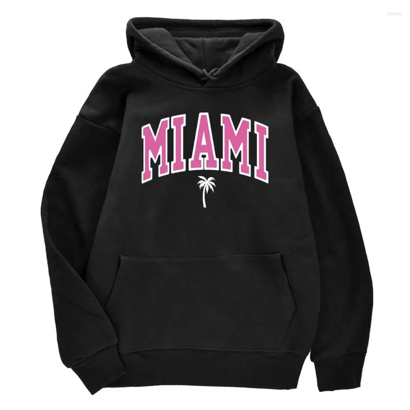 Herr hoodies Miami Beach Print Sweatshirt Herr Mens Casual Tight Clothing Overdimensionerade par andas Tracksuit Street Sport High Quality Tops