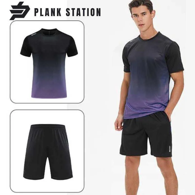 Męskie dresy sportowe dres odzieży sportowej 2023 mężczyzn Kobiet T-Shirt Shorts Zestaw Running Football Gym Fitness Cycling ćwiczenia treningowe Ubrania J230601