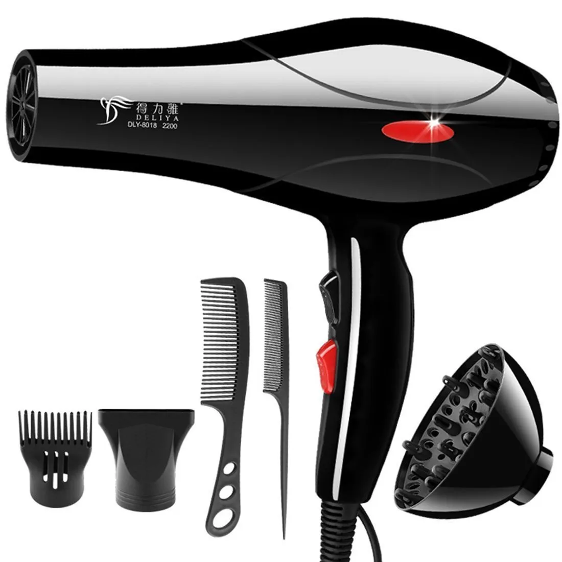 Hair Dryers Dryer 2200W Household Diffuser Comb Salon US Plug Mini Travel Portable Drying Machine Care drop 230602