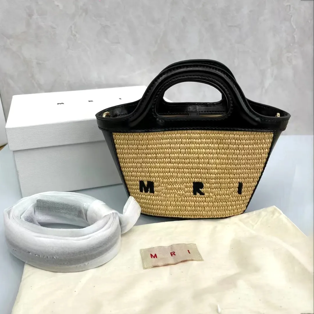 Luxe Tropicalia Micro Mode Épaule Sacs de paille Femmes Hommes Raphias Designers Sac de plage Poignée supérieure Cross Body Voyage Sac à main Embrayage Weave Hobo Totes Sacs de panier