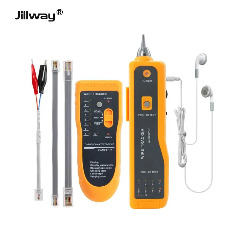 Outils Jillway Wire Tracker Network Cable Câble Finder Cat5cat6 Cable détecteur de ligne de recherche d'outils d'outil Point de rupture du câble Emplacement de diagnostic de diagnostic