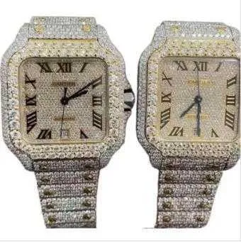 Wristwatch 2024 new arrival brand iced out high quality luxury gold sier original customized hip hop men Diam ond diamond