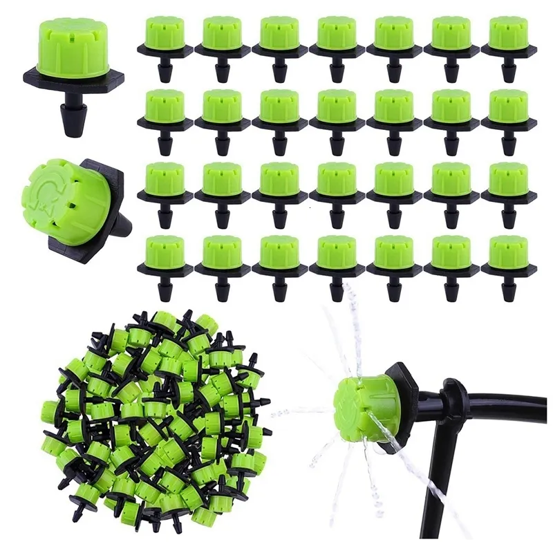 Equipamentos de Rega 200Pcs 1/4 Polegada Ajustável Micro Tipo Sistema de Irrigação por Gotejamento Sprinklers Anti-Clogging Emissor Suprimentos de Jardim 230601