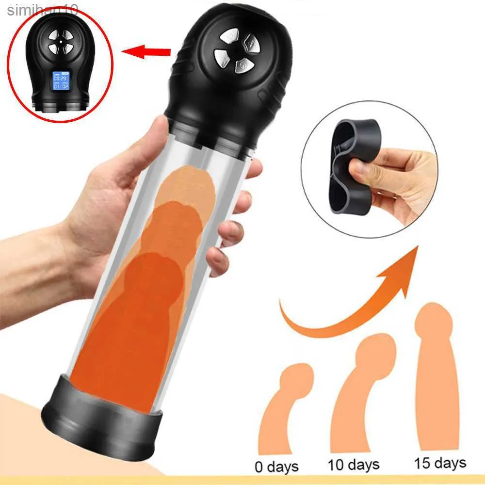 Male Penis Pump Vacuum Electri Pump Pour Hommes Automatique Pénis Expander Enhancer Masturbateur Penile Adult Sex Toys pour Homme L230518