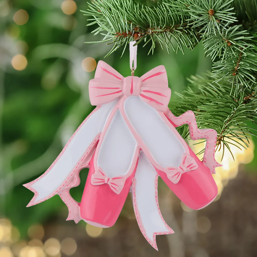 Maxora Ballerina Polyresin Glossy Christmas Tree Ornaments Personalized Gifts Used For Holiday Party and Home New Year Decoration