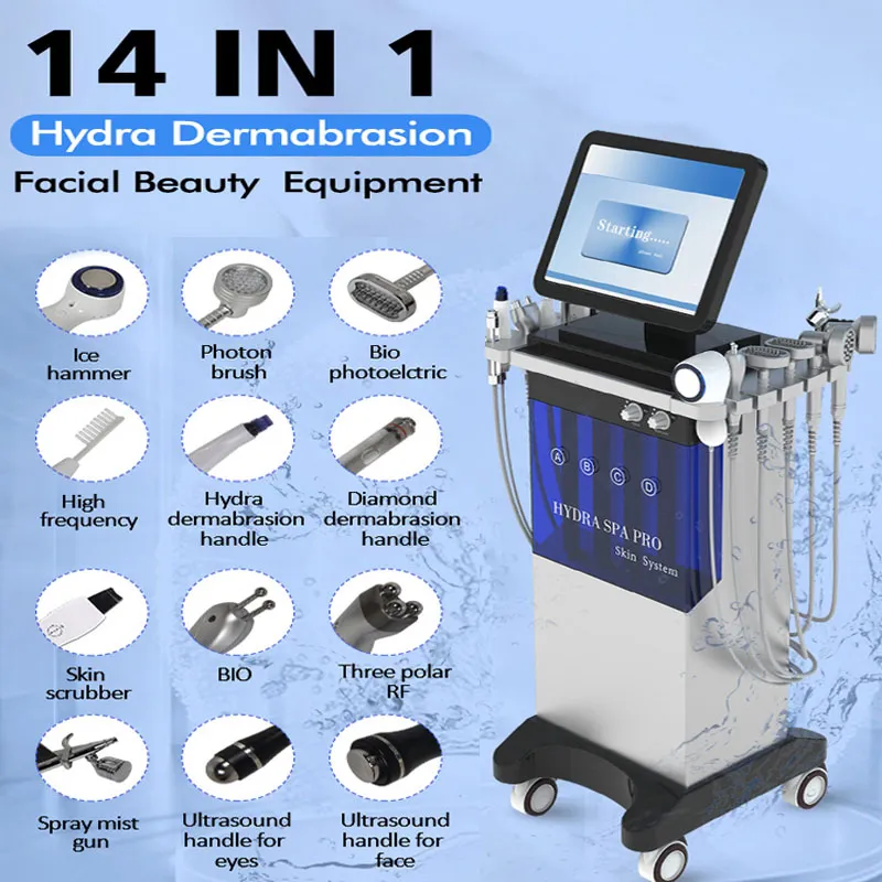 SPA supprimer les points noirs Ance tache de rousseur Microdermabrasion Machine diamant Dermabrasion eau oxygène Jet Peel nettoyage en profondeur de la peau