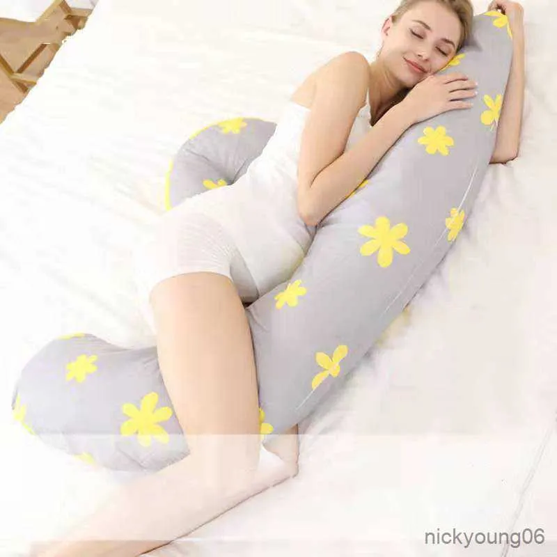 Almohadas de maternidad, almohada Lumbar suave para lactancia, cojín de protección para el vientre para dormir lateral multifuncional, suministros para mujeres embarazadas