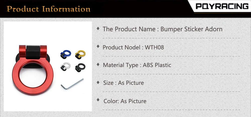 DHgate.com:Round Bumper Sticker Adorn Universal Simulation Tralier Tow ...