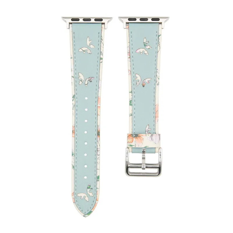 Lämplig för Apple Apple Watch Strap Female Fashion Simple Apple Leather Strap 1/2/3/4/5/6/7 Generation och SE All Series 38/40/41/42/44/45/49mm Watch Strap Band