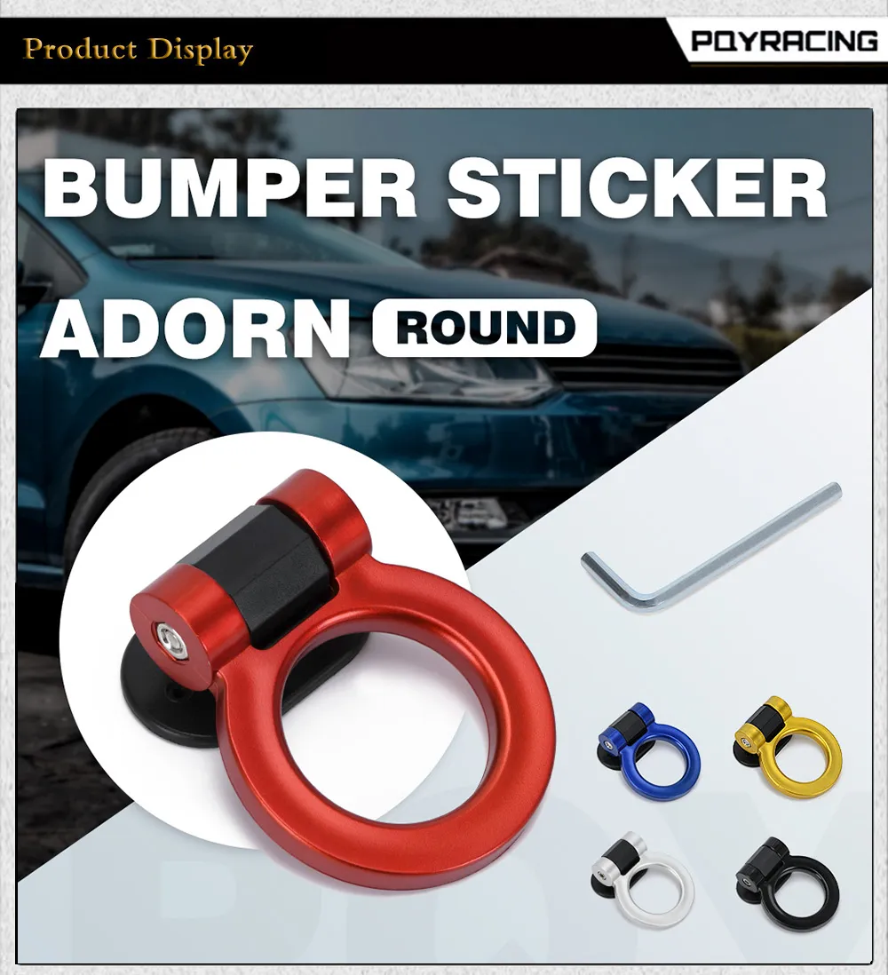 DHgate.com:Round Bumper Sticker Adorn Universal Simulation Tralier Tow ...