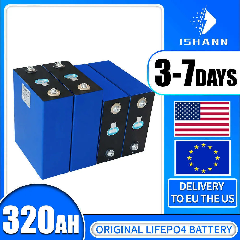 Grad A 3.2V LifePo4 320AH Batteri helt ny laddningsbar Batteri DIY RV Boat Home Energy Storag Cell EU Warehouse Fast Delivery