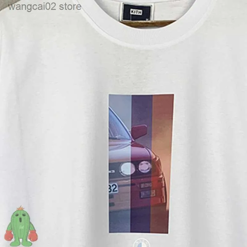 Men's T-Shirts Kith T shirts High Quality Car Images Digital Print Short Sleeve Men Women Loose T-Shirt T230602