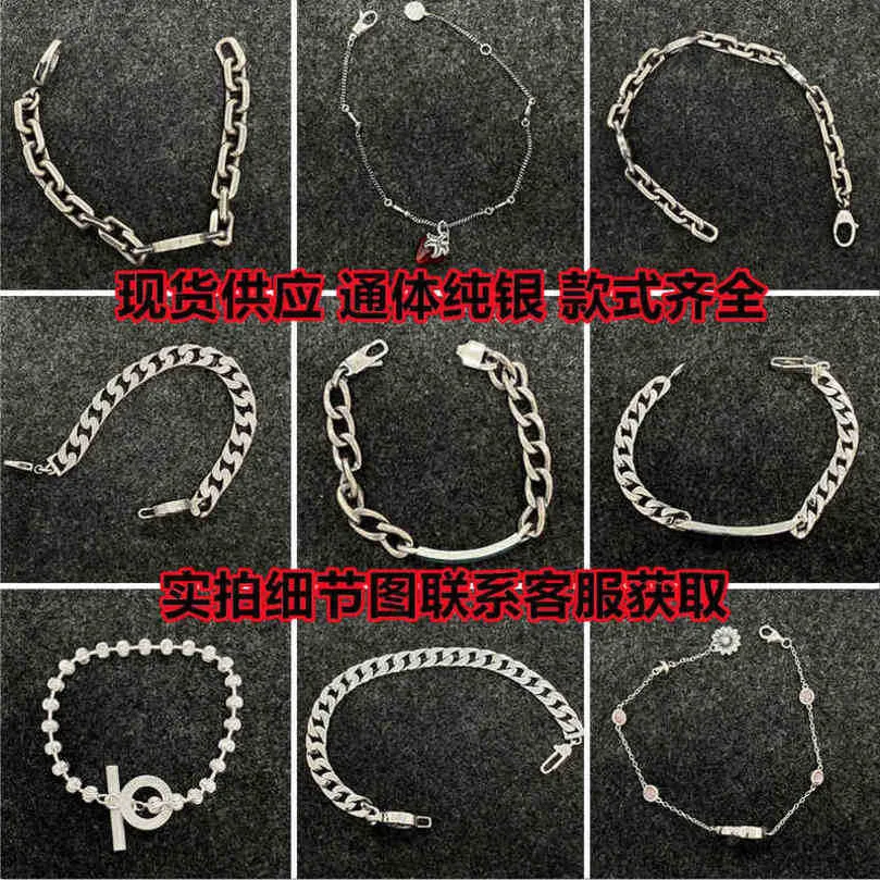50% off designer jewelry bracelet necklace ring Cuban Sterling striped strawberry Skull Bracelet for men womennew jewellery