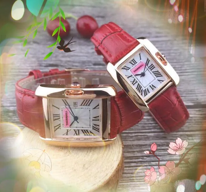 Alta qualidade masculino relógio feminino 31mm 25mm moda casual relógio homem quadrado romano tanque mostrador relógio designer luxo quartzo movimento rosa ouro prata lazer relógios presentes