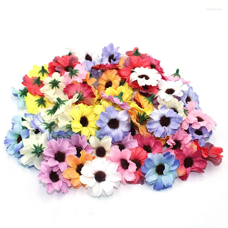 Dekoratif Çiçekler 50 Parça Daisy Lafite Scrapbooking Düğün Diy Hediyeleri Şeker Kutusu Yapay Toptan Satış