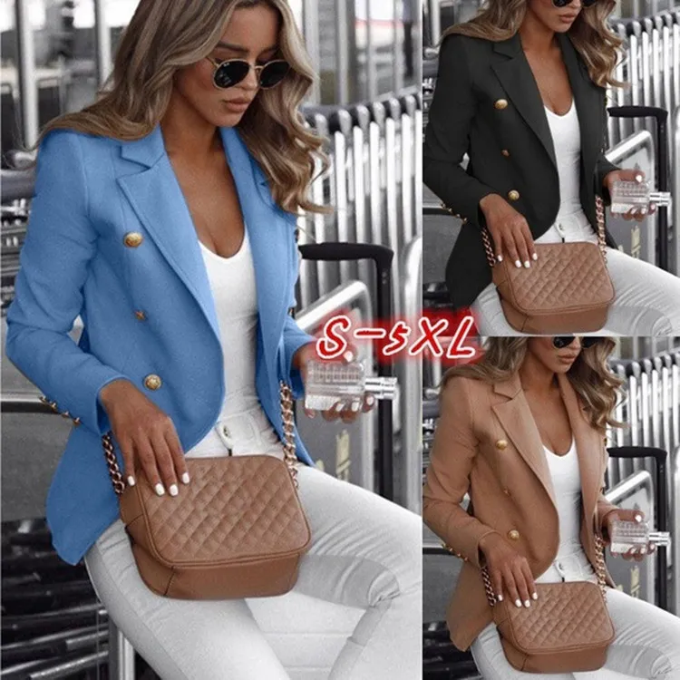 Printemps automne Blazer femme manteau bureau dame travail costume veste formelle femmes Blazers et vestes femme Blazer grande taille 5XL