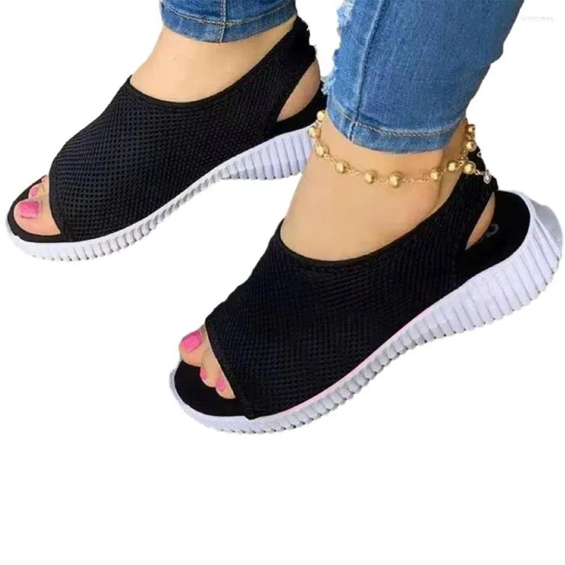 Sandals 1 Pair Wedge Wearable Footwear Open Toe Thickening Women Flat Shoes Beach Supplies Woman