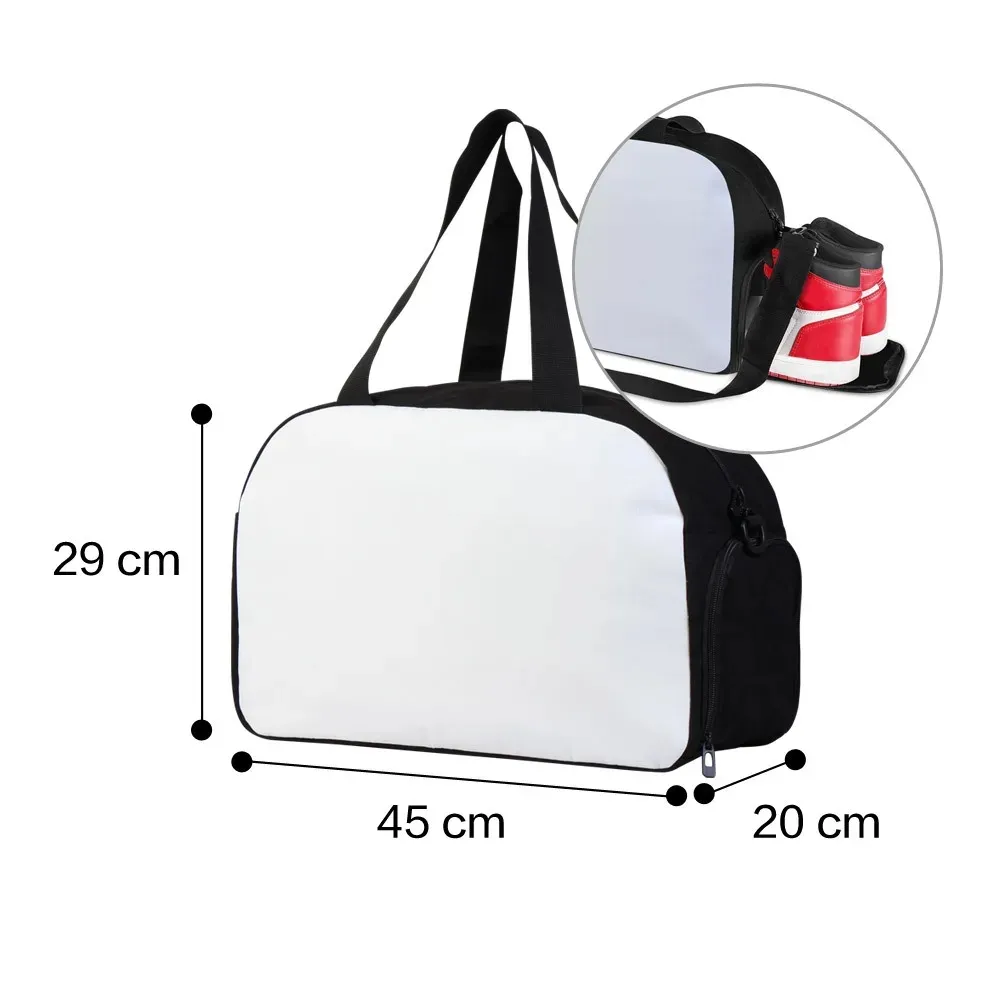 UPS Sublimation Blank travel bag personalized pattern heat transfer printing logo fitness bag outdoor sports bag