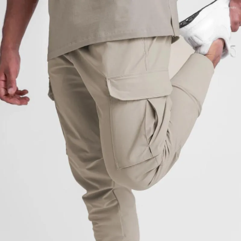 Pantaloni da uomo polsini a costole lunghe a costolette comode versatili uomini casual fitness jogger sciolti che jogging streetwear