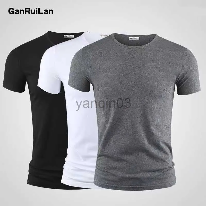 T-shirt da uomo 3 pezzi T-shirt da uomo T-shirt da uomo Tendenze della moda Fitness Tshirt 2023 Nuova estate O Collo manica corta B01389 J230602