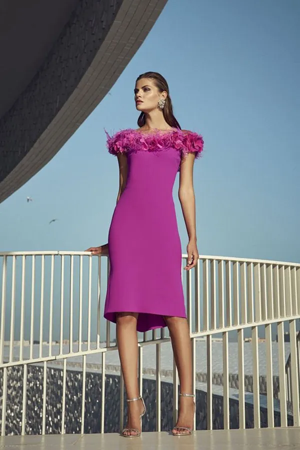Vestido de noiva rosa choque sales