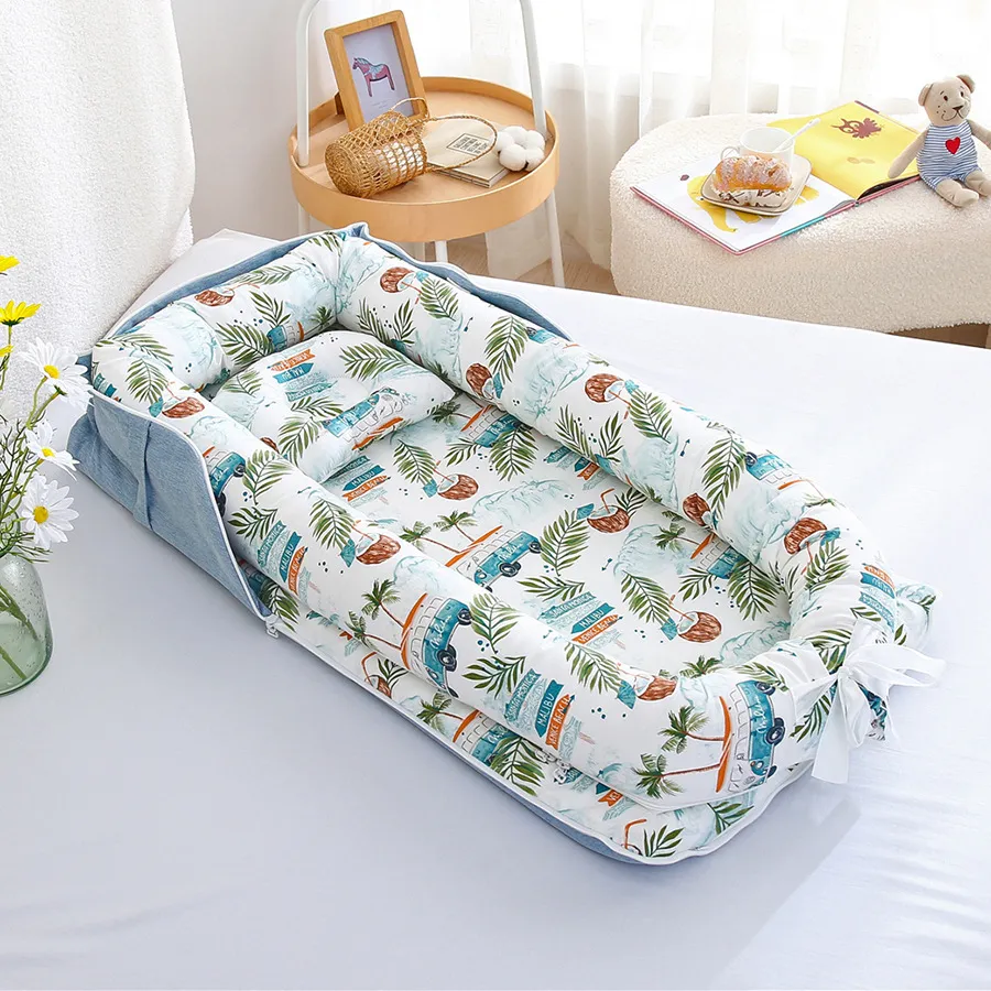 Bed Rails Infant Cotton Cradle Crib born Basket Bassinet Portable Baby Nest for Boys Girls Travel Cot Cushion Cribs 230601