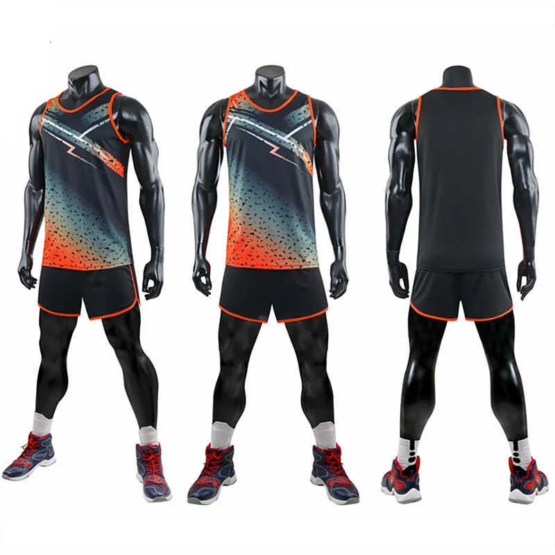 Men's Tracksuits Men Kids Running Sets Track and field Competition Sportswear Women Running suit Marathon Clothes Vest+Shorts J230601