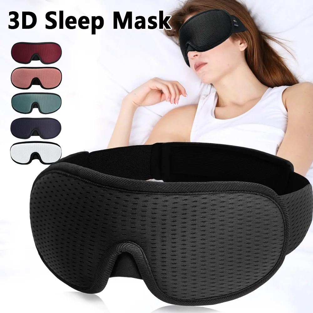 Sleep Masks 3D Sleeply Eye Mask Block Light Speat Plack Travel Cover Rest Restear Sleeploblobly Eye Cover Mask Maskatch 230602