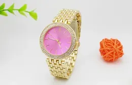 2018 Luxury Design Rose Gold Woman Diamond Watches Elegant Ladies Dresses Steel Strap Folding Buckle Crystal Wristwatch Gifts For 320t