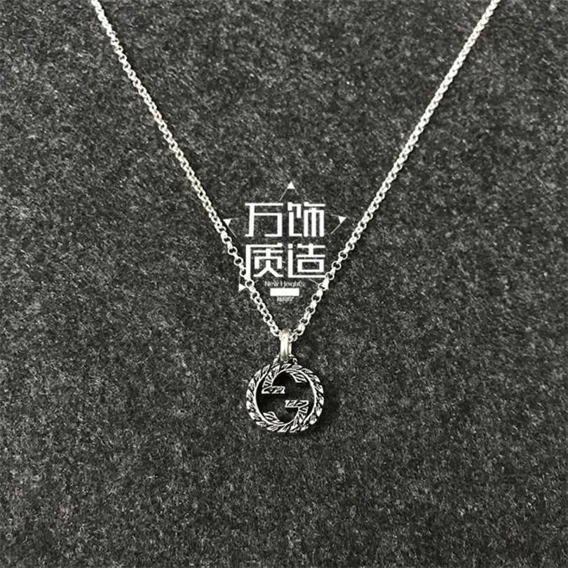 New 2023 designer jewelry bracelet ring Ancient twin Sterling Twist necklace alphabet female trumpet ins sweater chain