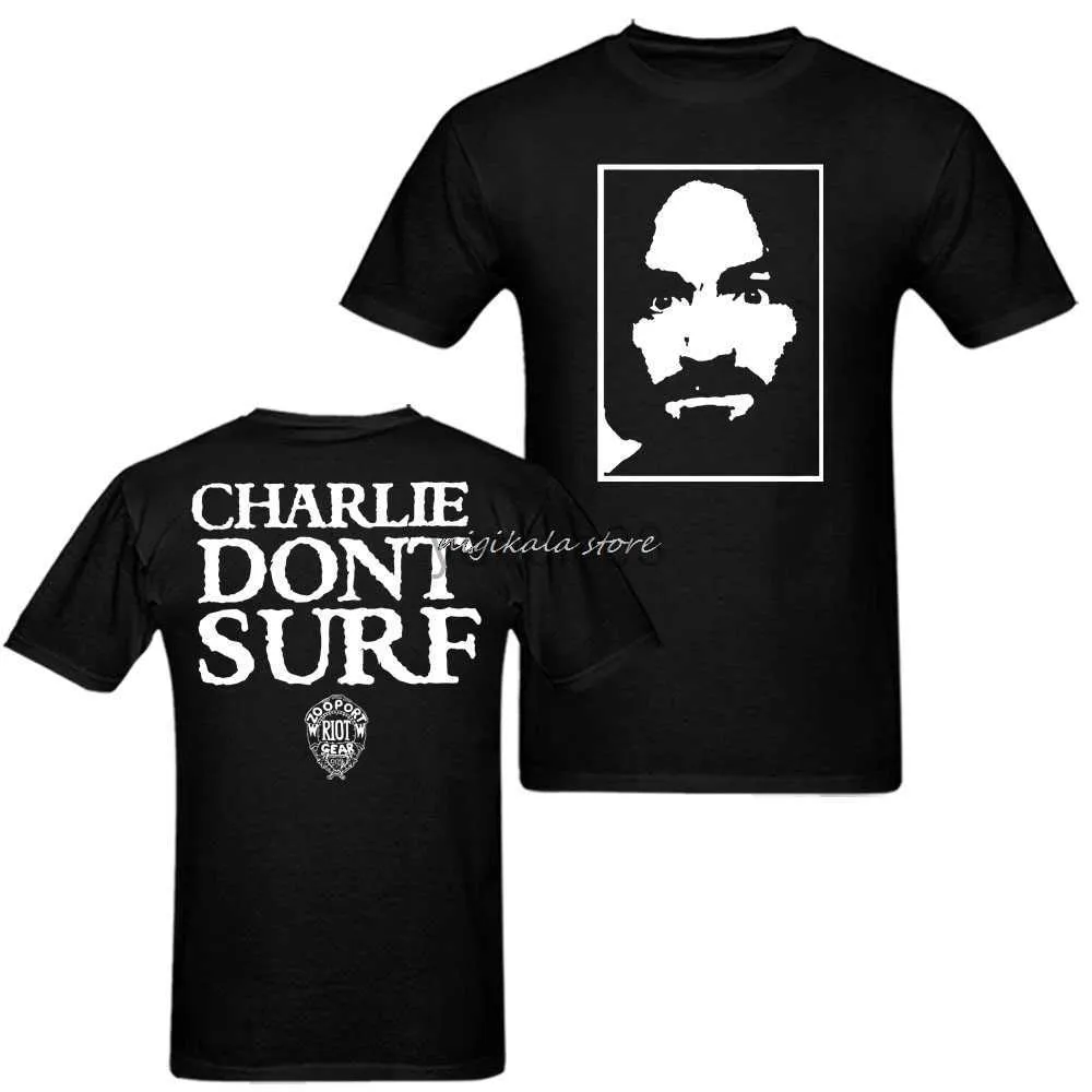 Camisetas Masculinas Charlie Don't Surf Axl Rose 90s Vin T-Shirt Masculina e Feminina Tamanho Grande S-XXXL J230602