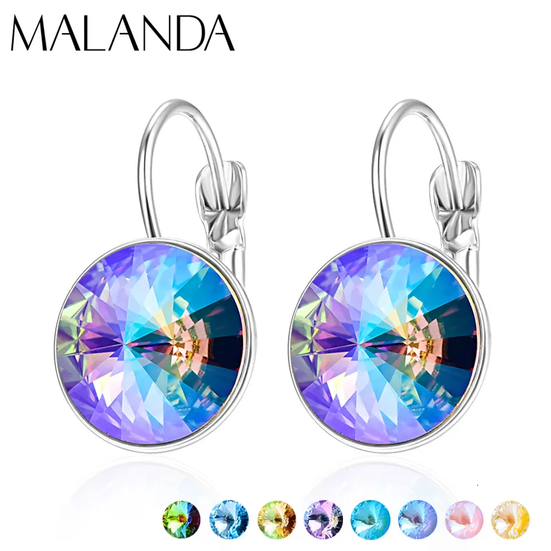 Dangle Chandelier Crystal From Austria Dangle Earrings Fashion Round Rivoli Bella Drop Earrings For Women Elegant Party Wedding Jewelry 230602