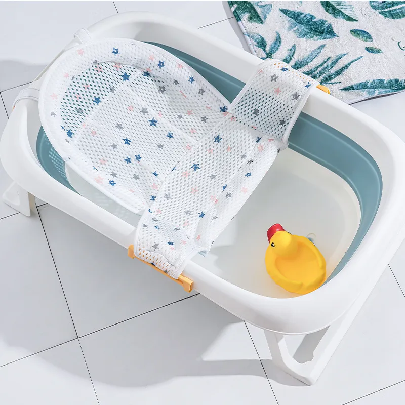Badkarplatser Baby Bath Mat Born TNET Justerbara nätskyddstillbehör Produkter Fällbara och dusch 230601