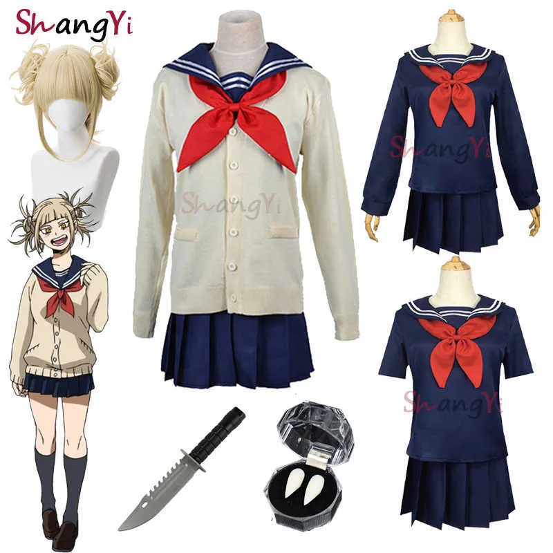 Save Big on Bulk Boku No Hero Academia Deku Cosplay Womens Anime Costumes  School Girl Cosplay Outfit With Sweater, Wig Prop Set Hero Academia